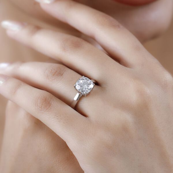 Moissanit Solit&auml;r Ring - 3,16 ct. image number 9