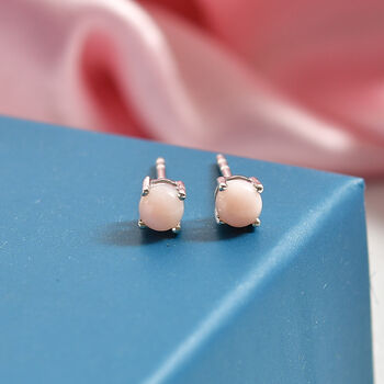 AA Rosa Opal Ohrringe 925 Silber platiniert ca. 0.60 ct