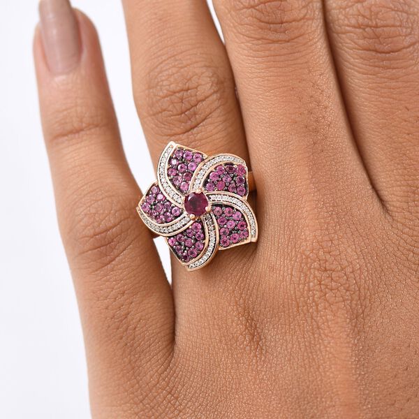 D'Joy Rhodolith Granat und Zirkon Ring - 1,75 ct. image number 3