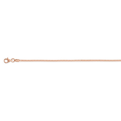 Italienische Francokette, ca. 50 cm, 925 Silber ros&eacute;vergoldet