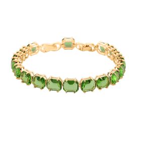 Grüner Kristall Armband ca. 19 cm Nickelfreies Messing Standard