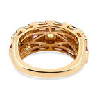 Mehrfarbiger Saphir-Ring, 925 Silber vergoldet (Größe 16.00) ca. 2,61 ct image number 4
