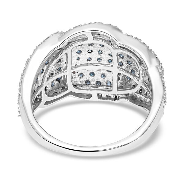 Blauer Diamant Ring, 925 Silber platiniert (Größe 18.00) ca. 1.00 ct image number 5