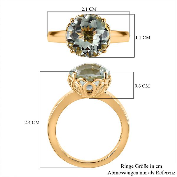 Prasiolith Solit&auml;r Ring - 3,41 ct. image number 7