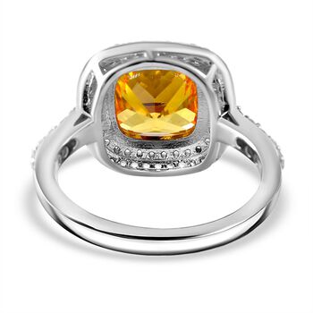 Gelber und wei&szlig;er Zirkonia-Ring - 9,62 ct.