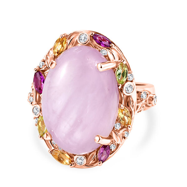 EverTrue Kunzit, Citrin, Rhodolith Granat, Peridot und Zirkon Ring - 16,30 ct.