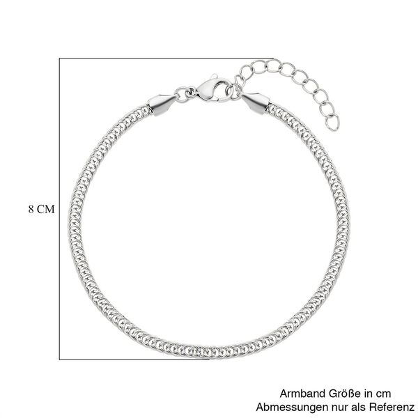 Fuchsschwanz Armband, ca. 19 cm, Edelstahl ca. 4,30g, silberfarben image number 5
