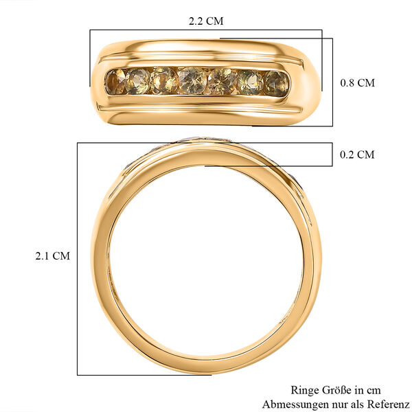 AA Natürlicher goldener Tansanit Ring - 0,57 ct. image number 7