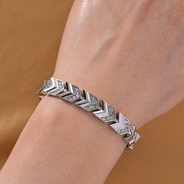 Weißer Kristall Armband ca. 19 cm Standard image number 1