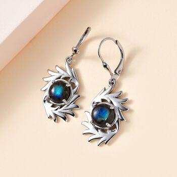 AAA Labradorit Ohrringe 925 Silber rhodiniert ca. 4.62 ct