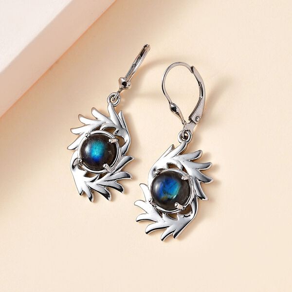 AAA Labradorit Ohrringe 925 Silber rhodiniert ca. 4.62 ct image number 2