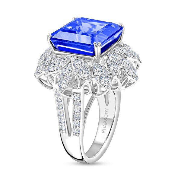 Chairman's Vault Collection - zertifiziert und gepr&uuml;ft RHAPSODY AAAA Tansanit und VS-EF Diamant Ring in 950 Platin - 20,85 ct. image number 2