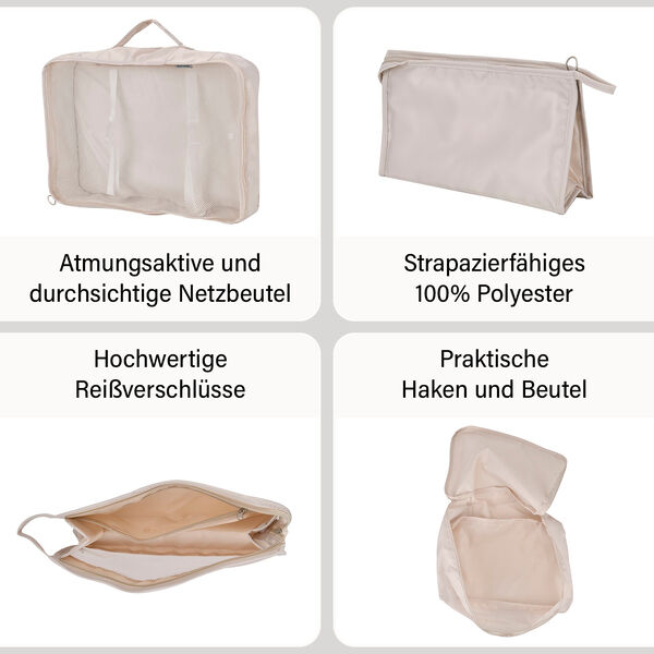 Set aus 8 Aufbewahrungsbeuteln, weiß image number 4