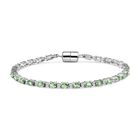 MÜNCHEN CLOSE OUT - D'Joy Tsavorite Granat, Moissanit Armband ca. 19 cm 925 Silber rhodiniert ca. 5.66 ct