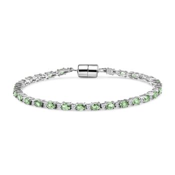 D'Joy Tsavorit Granat und Moissanit 19cm Armband - 5,66 ct.