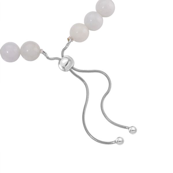 Flexibles wei&szlig;es Jade Armband und 50cm Halskette image number 5