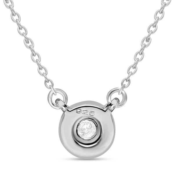 Wei&szlig;er Diamant Halskette, ca. 45 cm, 925 Silber platiniert, ca. 0.05 ct image number 5