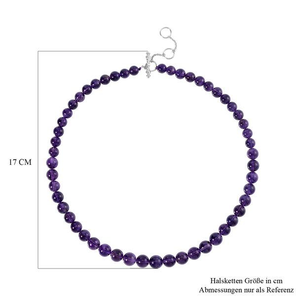 AAA Afrikanischer Amethyst, Roter Granat Halskette, ca. 50 cm 925 Silber rhodiniert ca. 330.09 ct image number 5