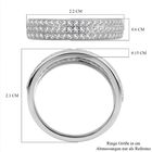 Lustro Stella - Weißer Zirkonia Ring, 925 Silber platiniert (Größe 16.00) ca. 0.72 ct image number 6