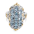 Himmelblauer Topas Ring Messing (Größe 20.00) ca. 5,63 ct