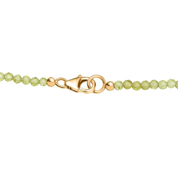D'Joy AA Prasiolith, Peridot Schmuckset ca. 50 cm 925 Silber 750 Gelbgold Vermeil ca. 31.30 ct image number 4