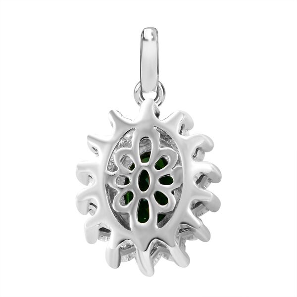 Nat&uuml;rlicher Chromdiopsid und Moissanit-Anh&auml;nger - 1,20 ct. image number 4