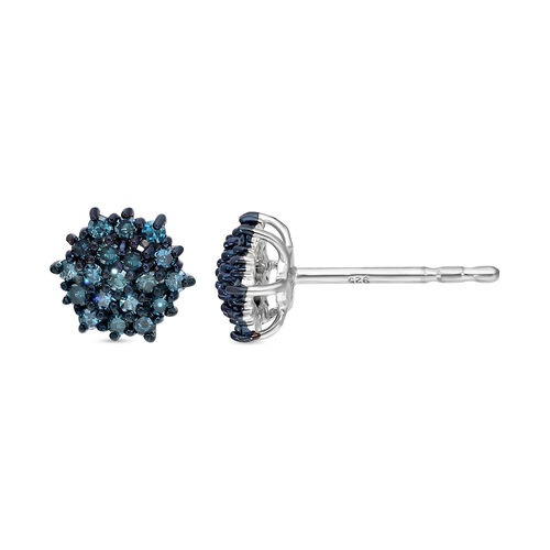 Blaue Diamant-Ohrstecker - 0,25 ct. image number 0