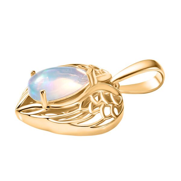 D'Joy AA Nat&uuml;rlicher, &auml;thiopischer Welo Opal Anh&auml;nger 925 Silber 750 Gelb Vergoldet ca. 0.91 ct image number 4