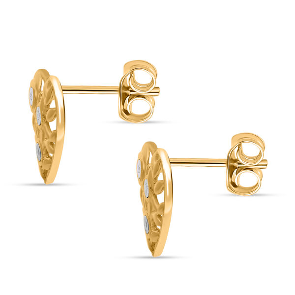 Herz Diamant Ohrringe image number 3