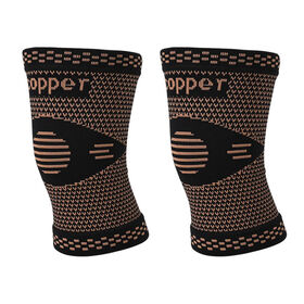 Kupfer-Komfort, Armmanschetten, Nylon-Mix, zur Unterstützung der Gelenke und zur Arthritis-Schmerzlinderung, Größe L, Schwarz-Kupfer
