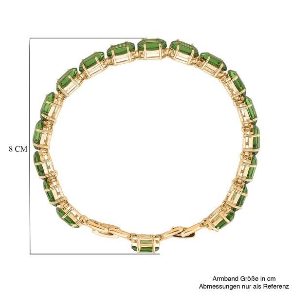 Gr&uuml;ner Kristall Armband ca. 19 cm Nickelfreies Messing Standard image number 5