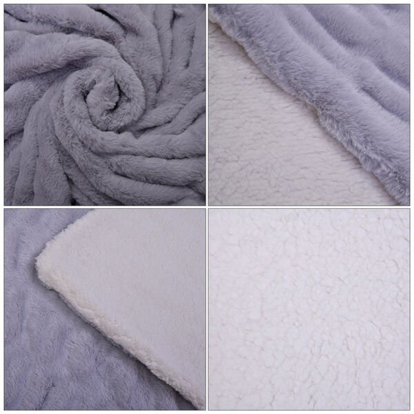 Serenity Night: Decke aus Kunstfell, Gr&ouml;&szlig;e 150x200 cm, Silber image number 5