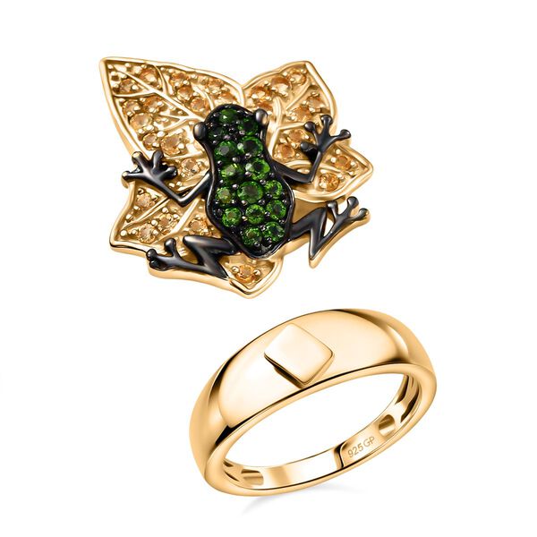 GP Trionfo Kollektion- Nat&uuml;rlicher Chromdiopsid, Citrin und blauer Saphir Ring/ Anh&auml;nger - 1,15 ct. image number 11