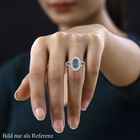 Blauer Diamant-Ring, 925 Silber platiniert (Größe 17.00) ca. 1,00 ct image number 2