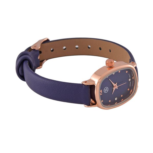 STRADA PC21S Uhr mit Japanischem Uhrwerk, Ros&eacute;goldfarbenem Geh&auml;use und Kaffeebraunem PU-Armband image number 5