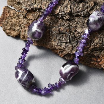 Afrikanische Amethyst 60cm Halskette - 325 ct.