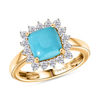 D&rsquo;Joy AA Sleeping Beauty T&uuml;rkis und Zirkon Ring - 3 ct.