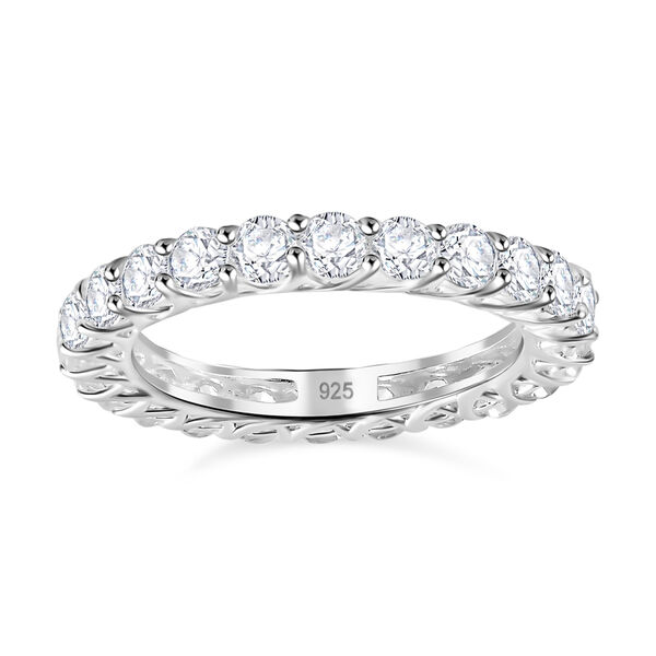 Wei&szlig;er Zirkon Ring 925 Silber (Gr&ouml;&szlig;e 19.00) ca. 5,25 ct image number 4