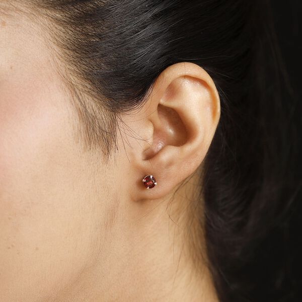 3er-Set- Afrikanische Amethyst, Peridot und rote Garnet-Ohrringe image number 3