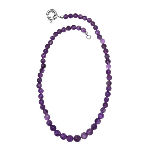 Afrikanischer Amethyst Halskette ca. 50 cm Messing rhodiniert ca. 191.00 ct image number 4