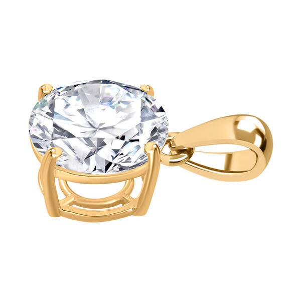 Moissanit Anh&auml;nger, 925 Silber 750 Gelbgold Vermeil- 3,43 ct. image number 4