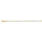Italienische Mond Kette ca. 45 cm+ 5 cm Extender, 925 Silber Tricolor ca. 5,98g