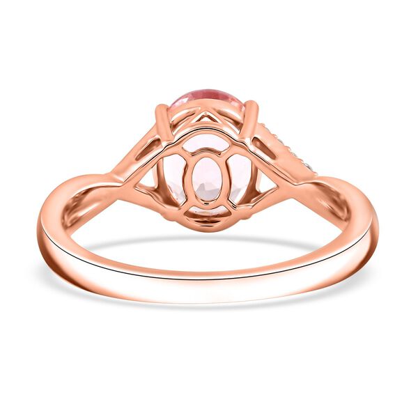 LUXORO zertifiziert und gepr&uuml;ft AAA Rosa Morganit und Diamant Ring in 417 Ros&eacute;gold - 3,50 ct. image number 5