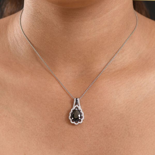 D'Joy Elite Shungit, Schwarzer Spinell Anh&auml;nger 925 Silber rhodiniert ca. 1.54 ct image number 3