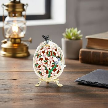 LIVMORE Ei-Design Schmuckdose, 5x5x8,2cm, Wei&szlig;