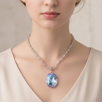 Lila Magischerfarbe Kristall Schmuckset