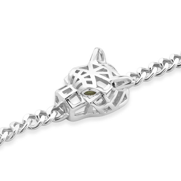 Gr&uuml;ner Kristall Armband ca. 19 cm + 5 cm Extender, Nickelfreies Messing image number 4