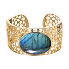 Labradorit Armreif, ca. 19 cm, vergoldet, ca. 67.23 ct