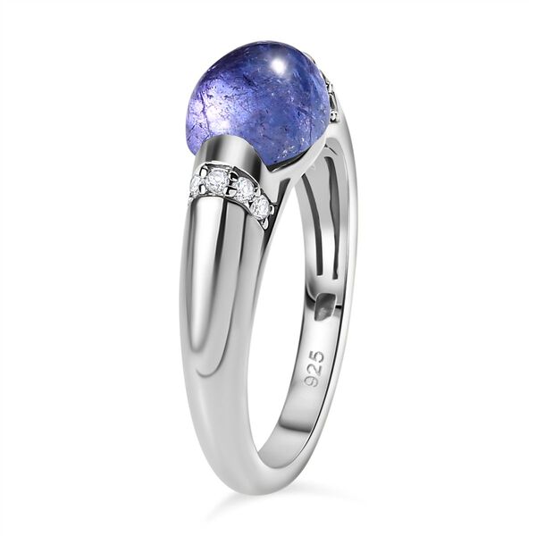 Tansanit und Zirkon Ring - 2,50 ct. image number 5