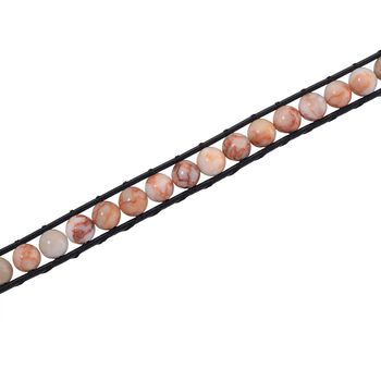 Roter Web-Jaspis Halskette, flexibel (ca. 42 cm), ca. 80.00 ct